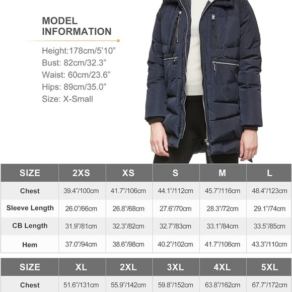 Orolay down jacket in navy. Amazon trend - Picture 3 of 4